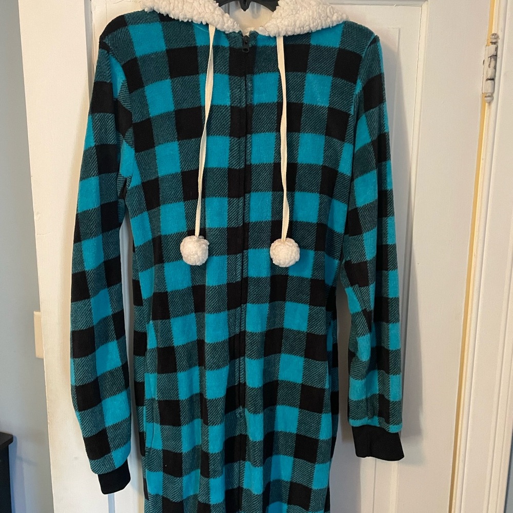 Cozy Plaid Hooded Onesie